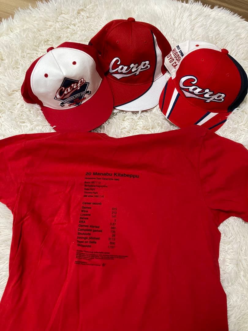 広島東洋カープ セリーグ3連覇時キャンプ応援キャップ 3個セット