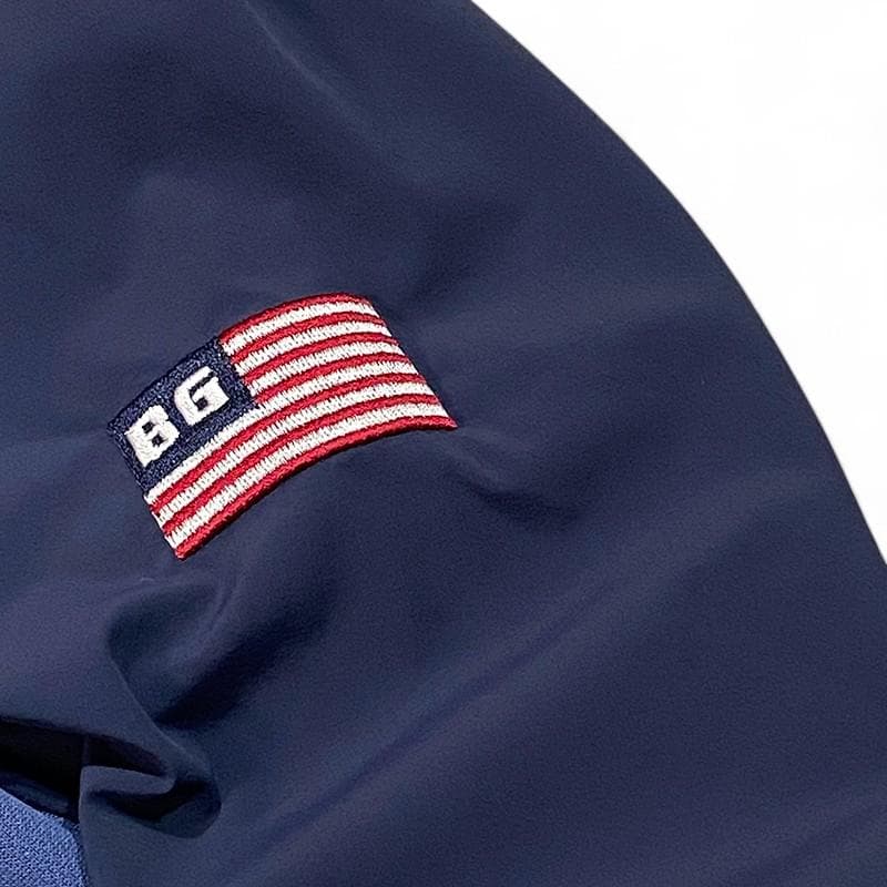 BRIEFING ブリーフィング 切替ハーフジップ ジャケット ブルー S