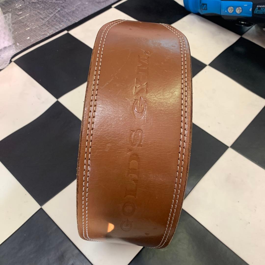 GOLD'S GYM 本革パワーベルト ゴールドジム！