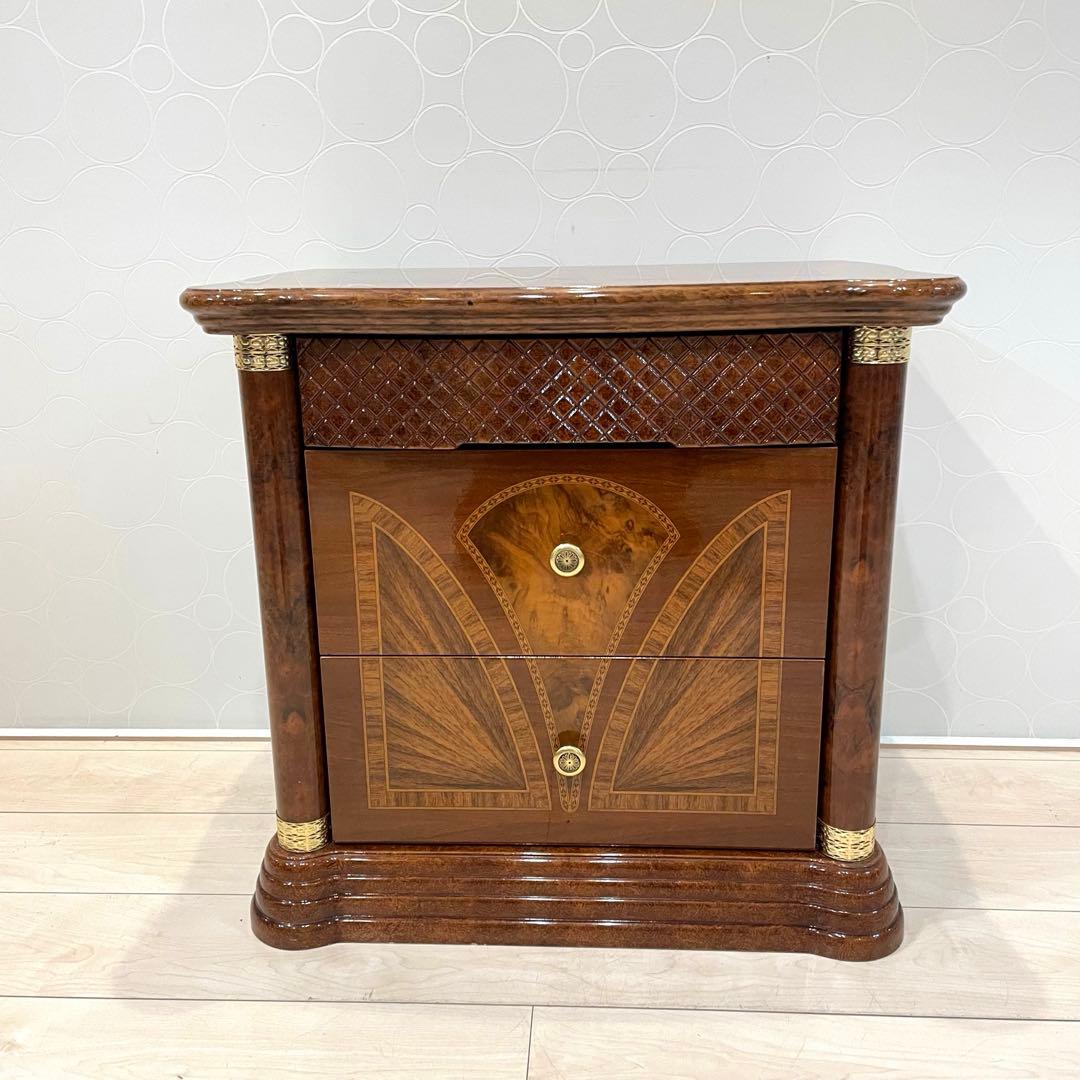 【美品】イタリア製 サルタレッリ 象嵌 サイドチェスト 高級インテリア 収納