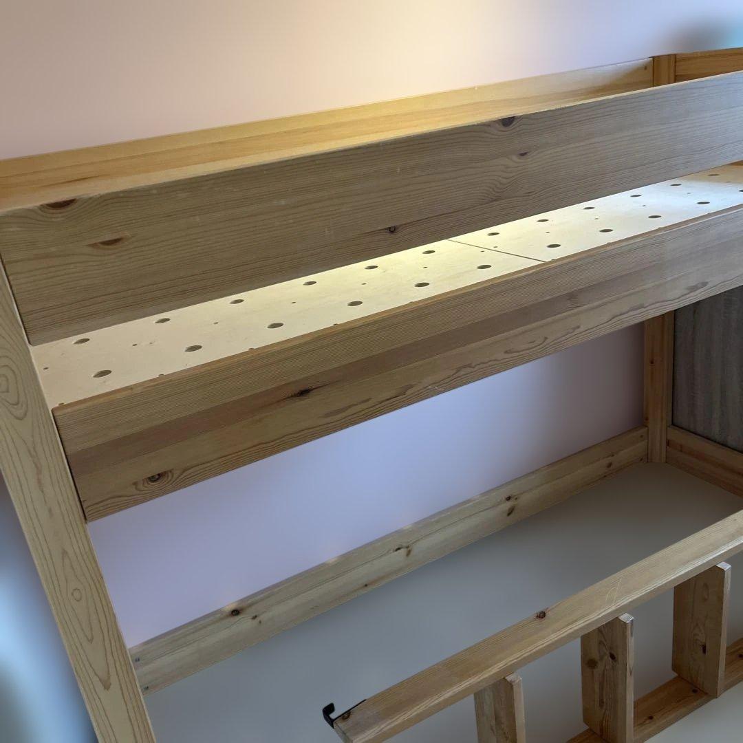 無印良品　パイン材ミドルベッド シンプルデザイン