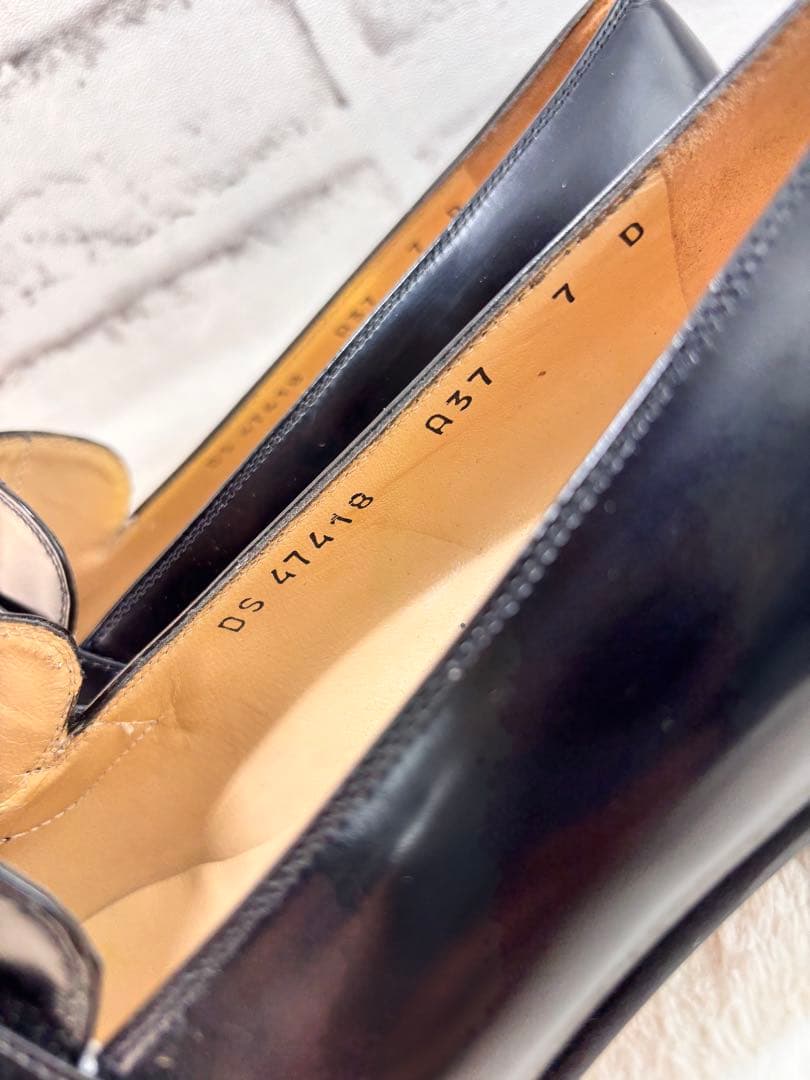 極美品✨サルヴァトーレフェラガモ ローファーガンチーニ　スクエア24.5cm黒