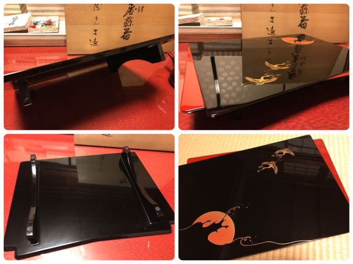 輪島塗 蒔絵 日の出に鶴 屠蘇セット