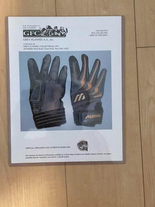 松井秀喜 実使用 バッティンググローブ