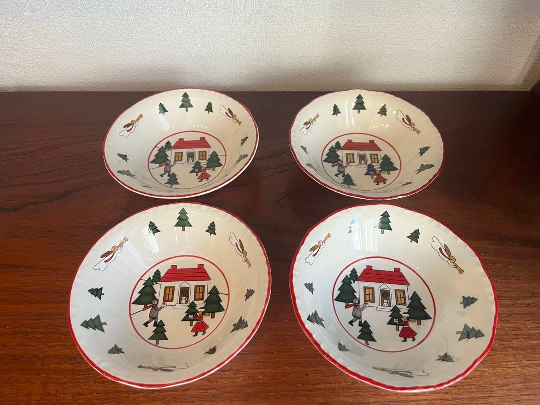 Mason’s Christmas village ボウル　4枚セット