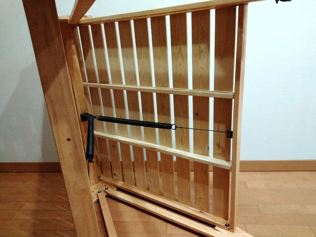 中居木工 折りたたみ ひのき スノコベッド ロータイプ ワイドシングル