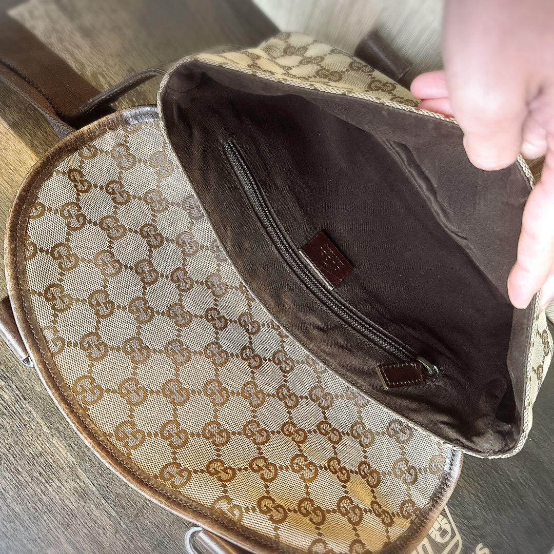 【本物】GUCCI グッチ GGキャンバス ウエストバッグ （ボディバッグ）