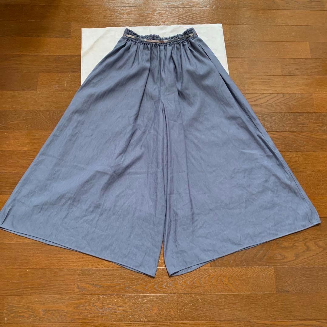 タグ付新品 ブルーレーベルクレストブリッジ ガウチョパンツ ワイド リボンベルト