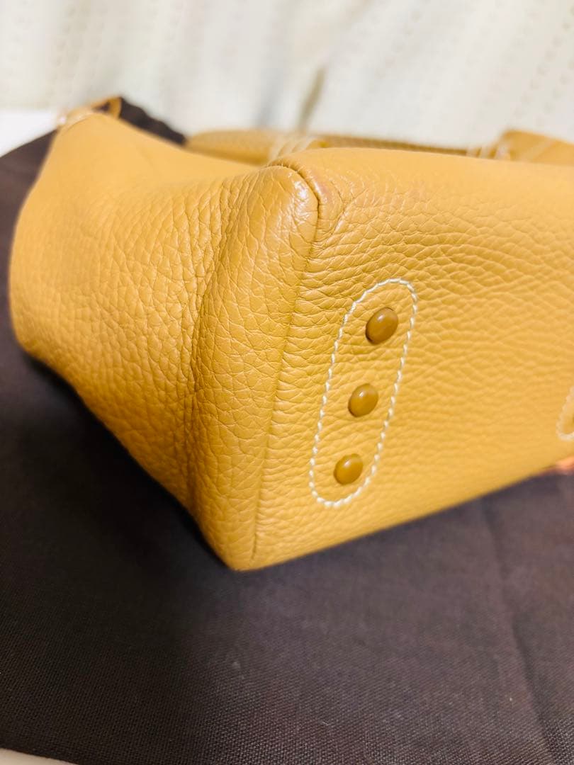 TOD'S　トッズ　レザーハンドバッグ　ベージュ　保存袋　カード　ハンドバッグ