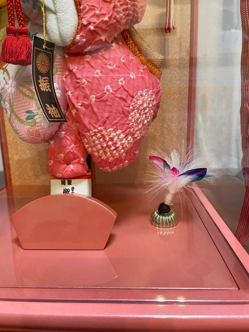 吉徳　羽子板飾り　ピンク