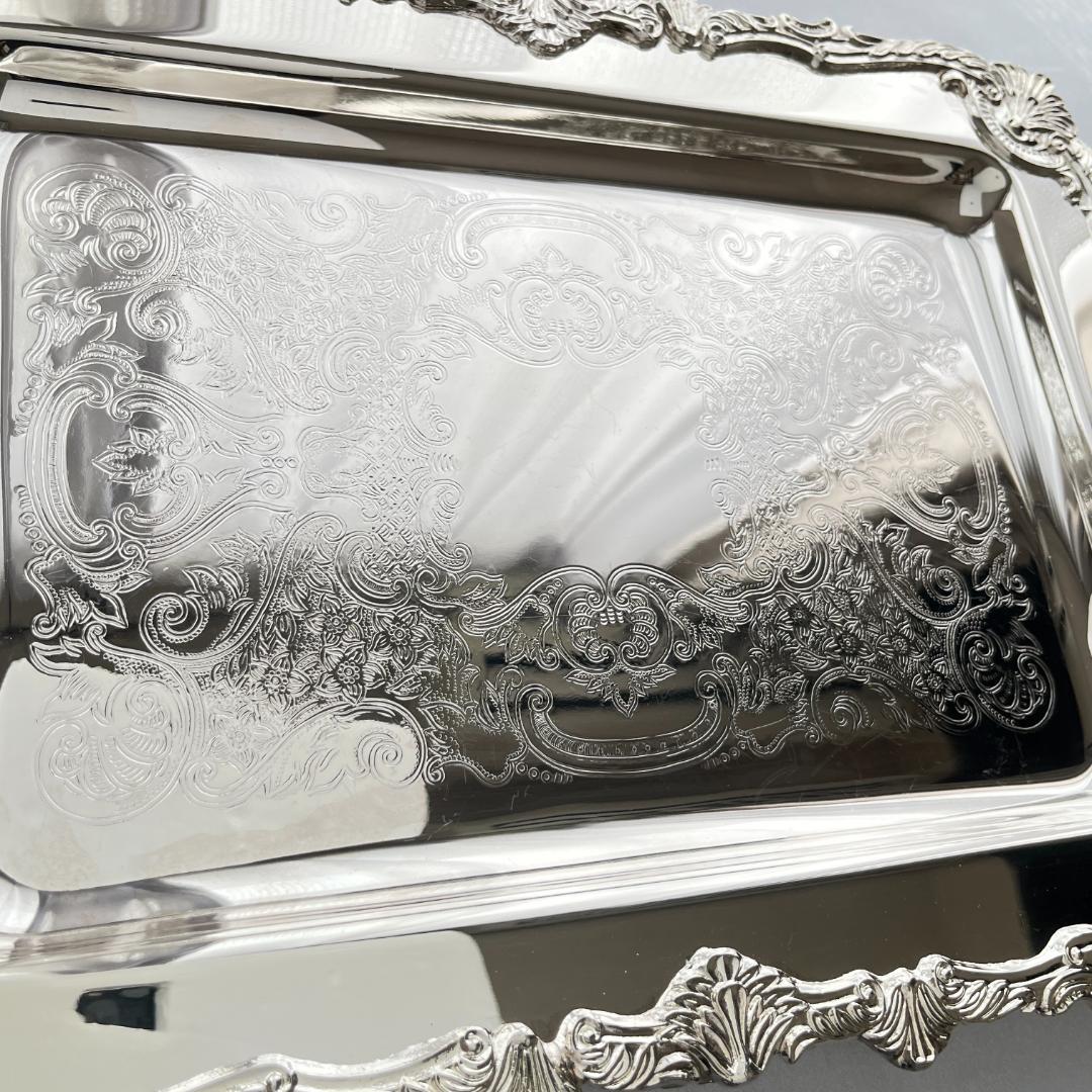 【VINERS】 ギャラリートレー 44cm 装飾フット / ハンドル