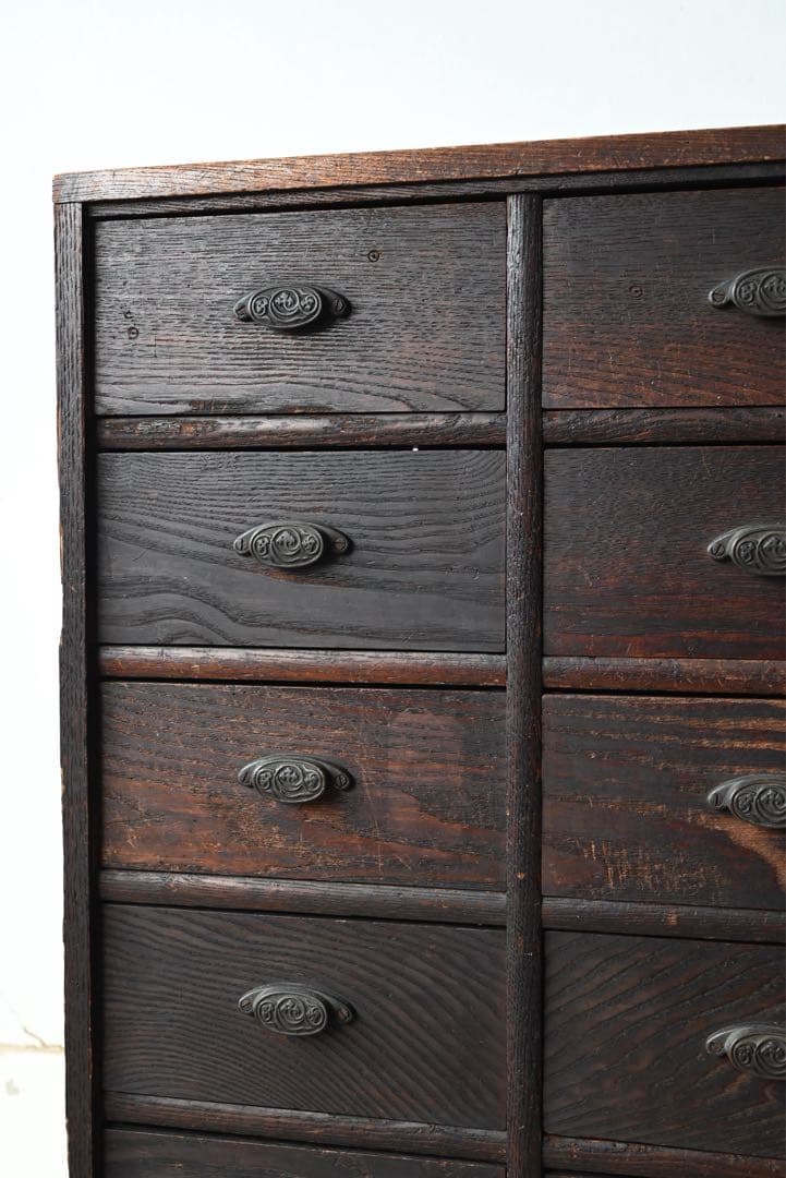 最終値② 店舗什器 引出 古家具 古道具 古美術 骨董 アンティーク 箪笥 抽斗