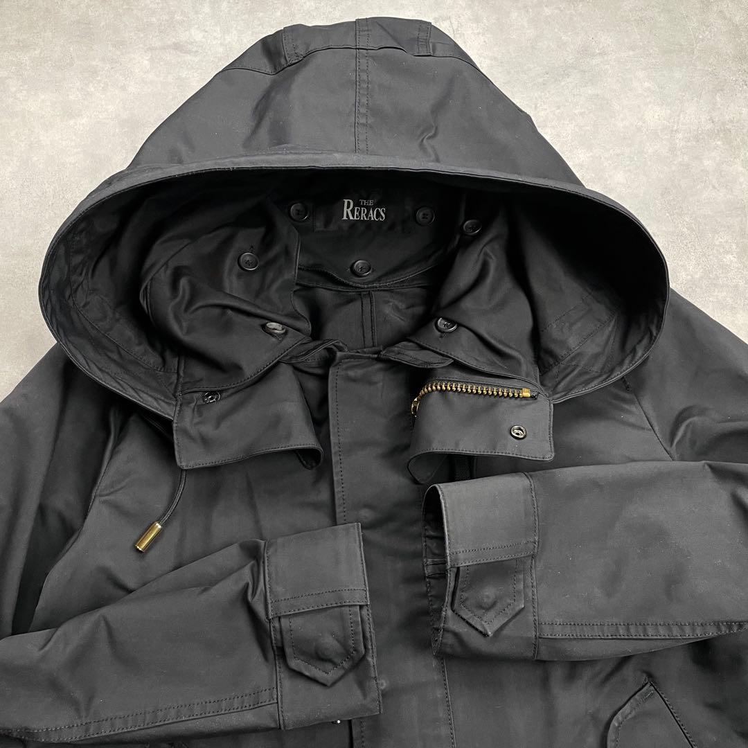 美品　THE RERACS ザリラクス　ショートモッズコート ブラック 　38