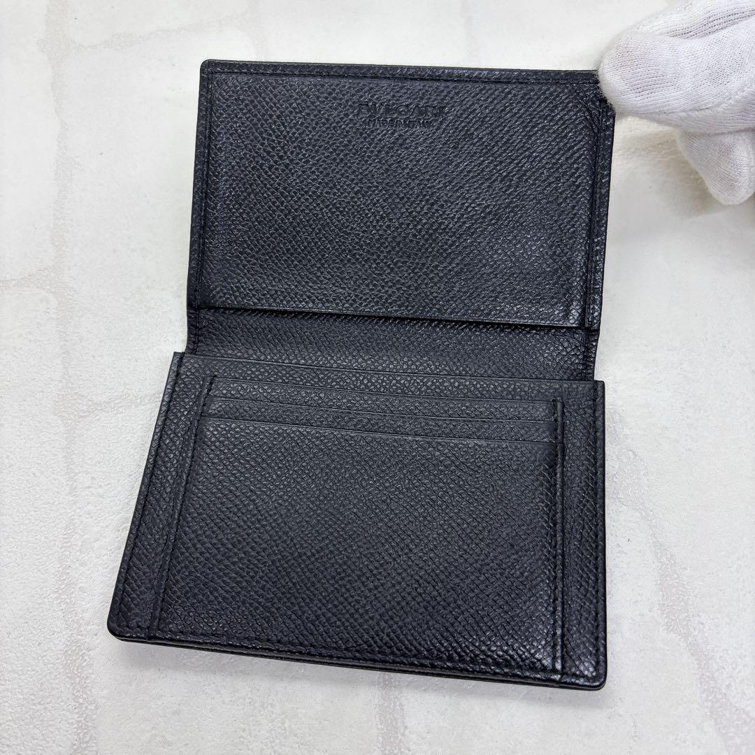 美品✨ブルガリ 名刺入れ カードケース ブルガリマン サークルロゴ 黒