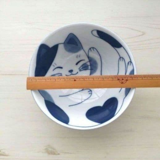 新品2点セット　美濃焼　ねこちぐら　茶碗　ミケ　猫　ねこ　ネコ