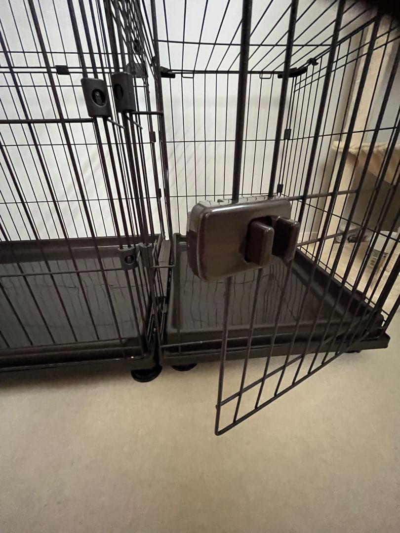 アイリスオーヤマ コンビネーションサークルにゃんこ向け 2段セット&連結サークル