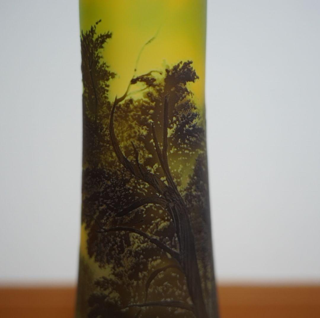 エミール・ガレ風景画花瓶