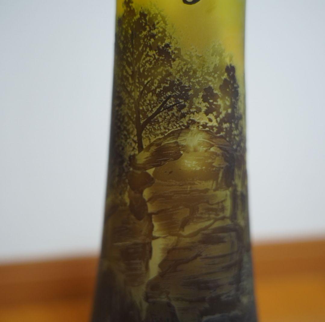 エミール・ガレ風景画花瓶