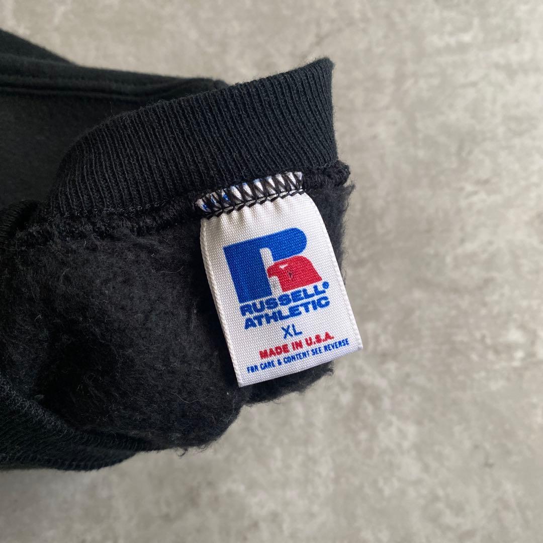 貴重 80s ラッセル フロッキー スウェット USA製 黒 ブラック XL
