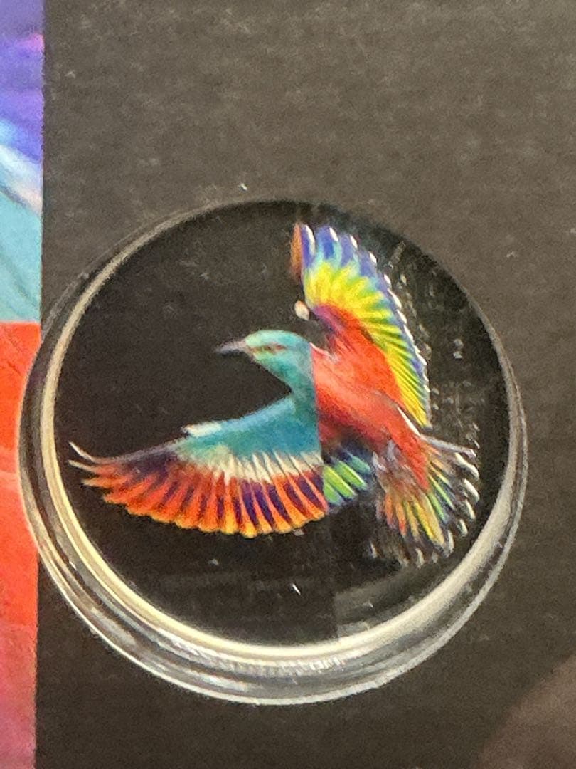 ヨーロッパ・ブッポウソウ 2022年 クック諸島 1オンス純銀 プルーフ銀貨