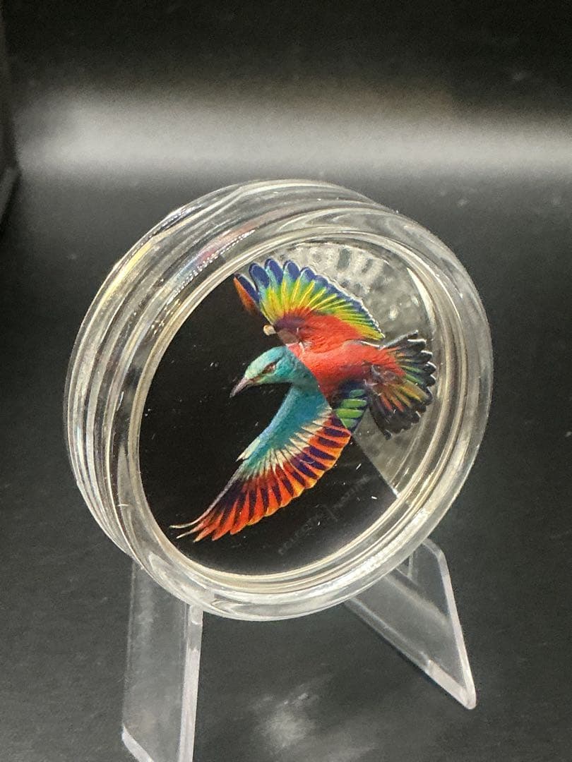 ヨーロッパ・ブッポウソウ 2022年 クック諸島 1オンス純銀 プルーフ銀貨