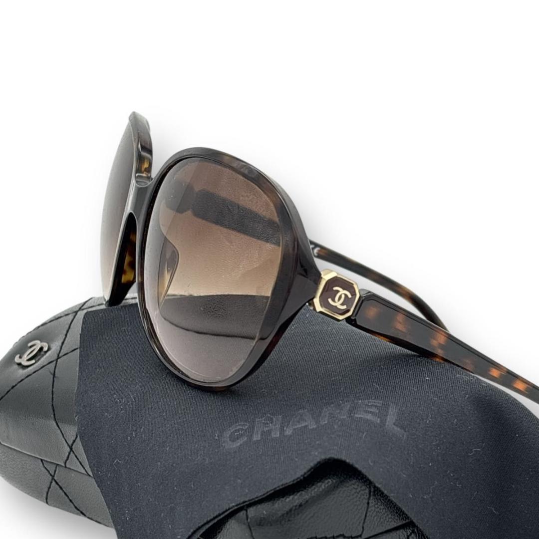 CHANEL sunglasses coco case brown ベッコウ