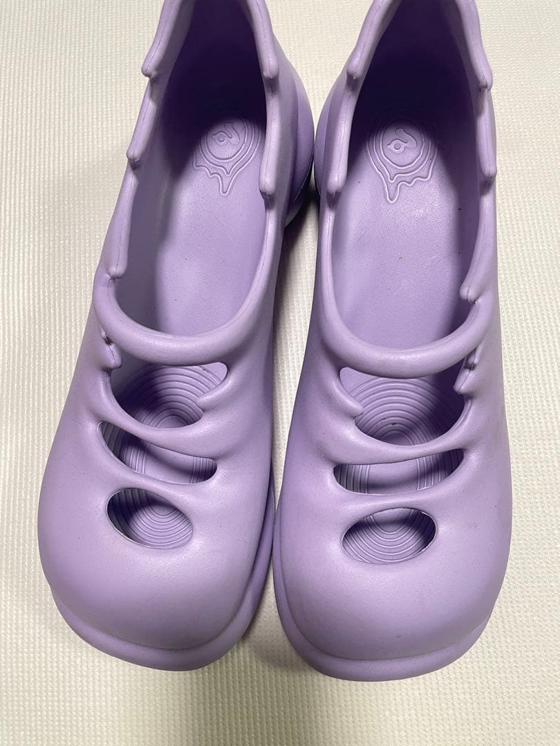 値下げ可 GRAPE x YVMIN パープル 37-38 ブーツ パンプス 靴