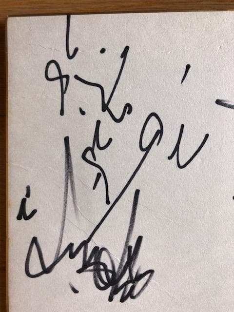 d401y52 阪急ブレーブス 8名サイン色紙加藤山口梶本高井島谷大橋大熊白石