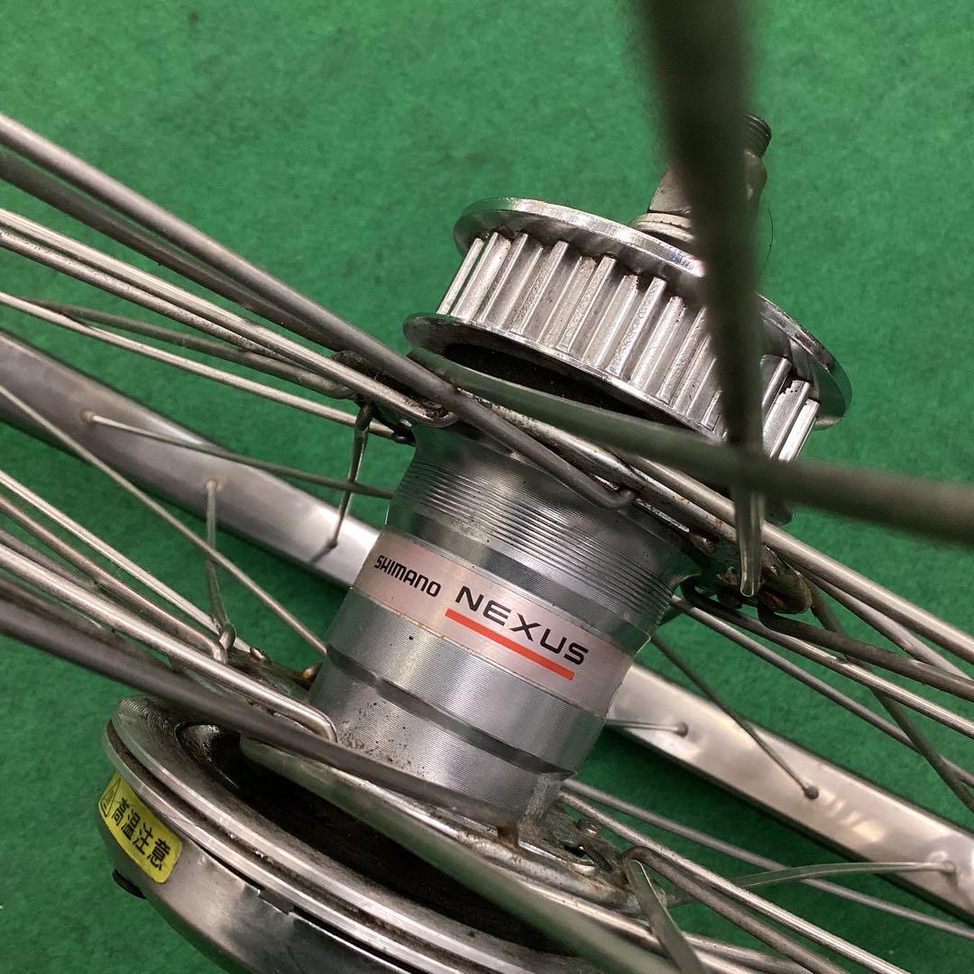 ステンレスリム&スポーク　後輪　27x1-3/8 タイヤ付　内装3段　ベルト仕様