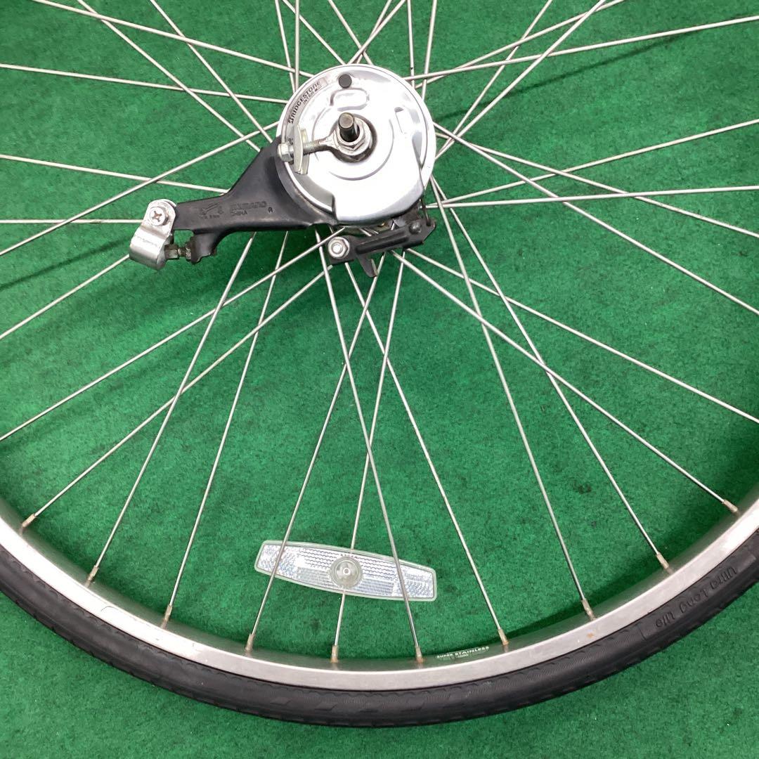 ステンレスリム&スポーク　後輪　27x1-3/8 タイヤ付　内装3段　ベルト仕様