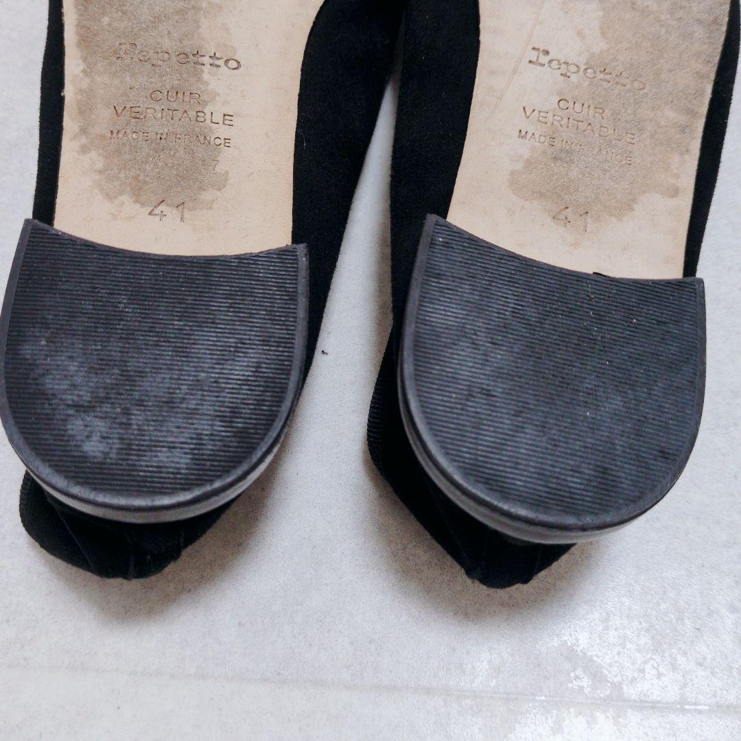 レペット　バレエシューズ　フラットシューズ　スエード　黒　41