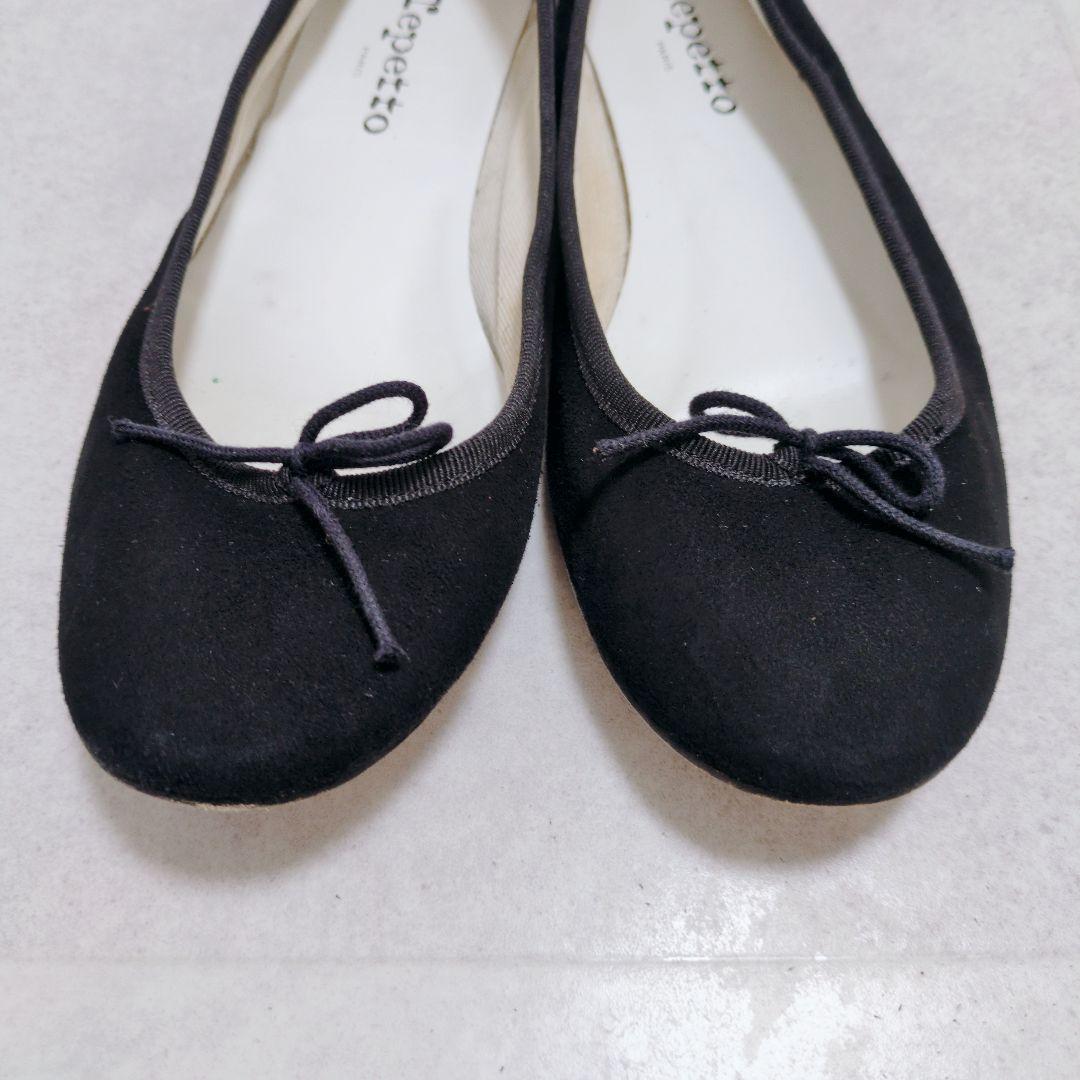 レペット　バレエシューズ　フラットシューズ　スエード　黒　41
