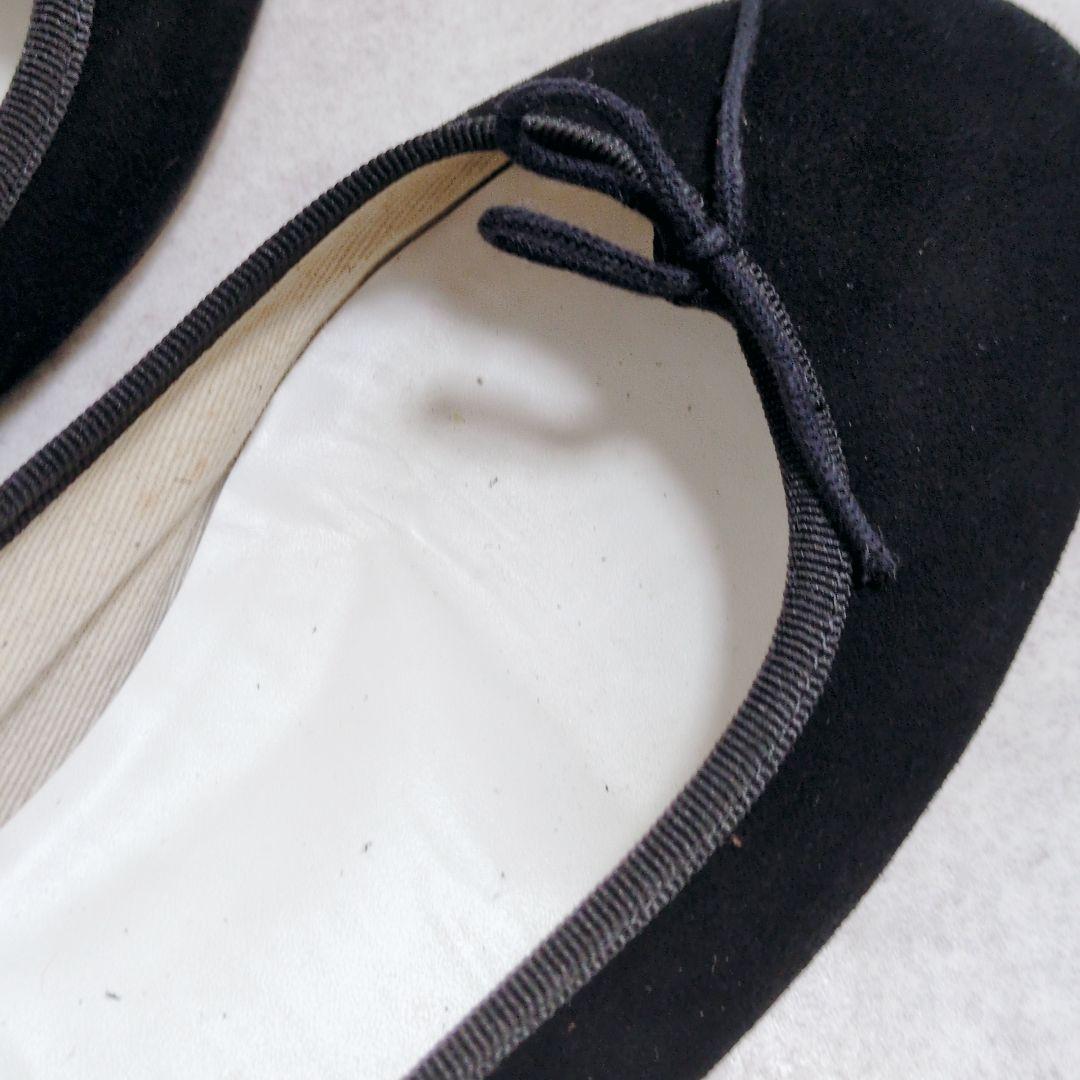 レペット　バレエシューズ　フラットシューズ　スエード　黒　41