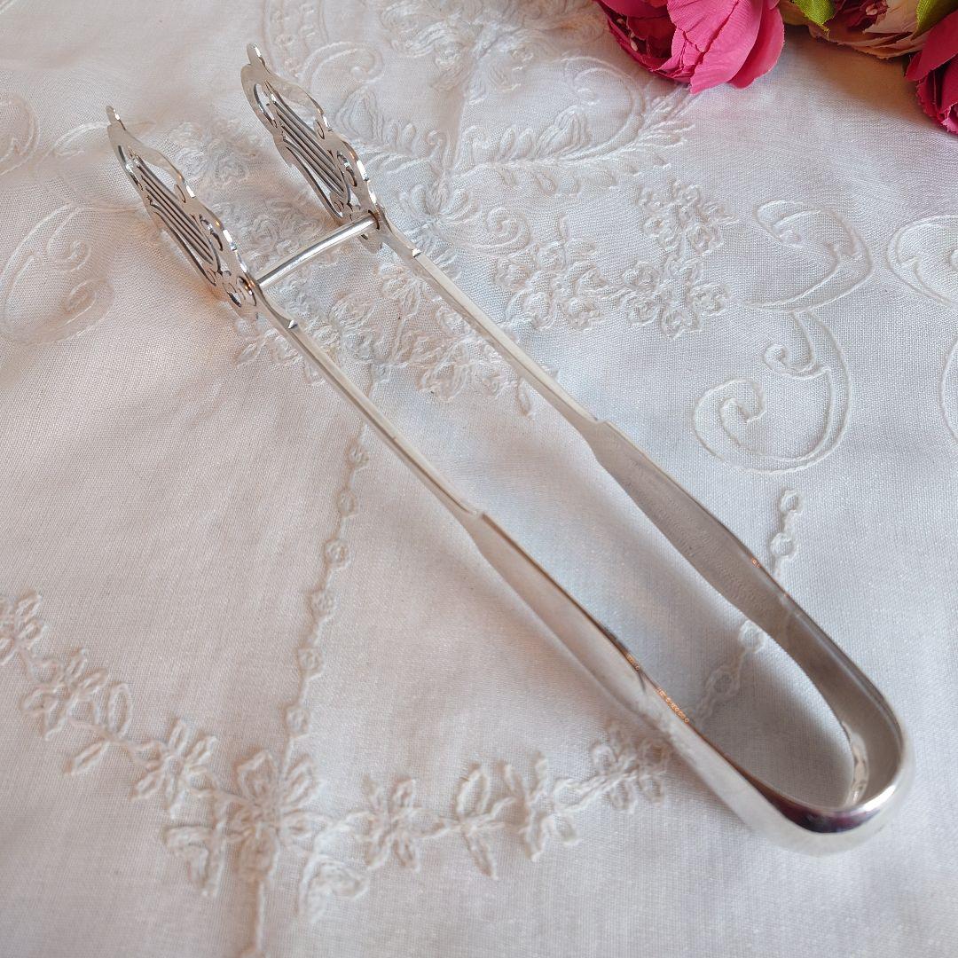 イギリス　アンティーク　シルバートング　サンドイッチトング　ケーキトング