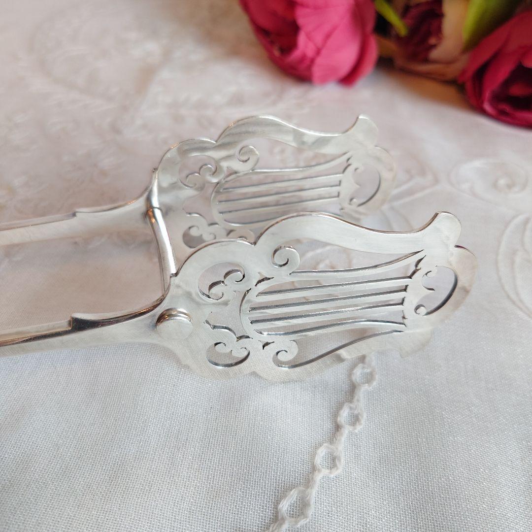 イギリス　アンティーク　シルバートング　サンドイッチトング　ケーキトング