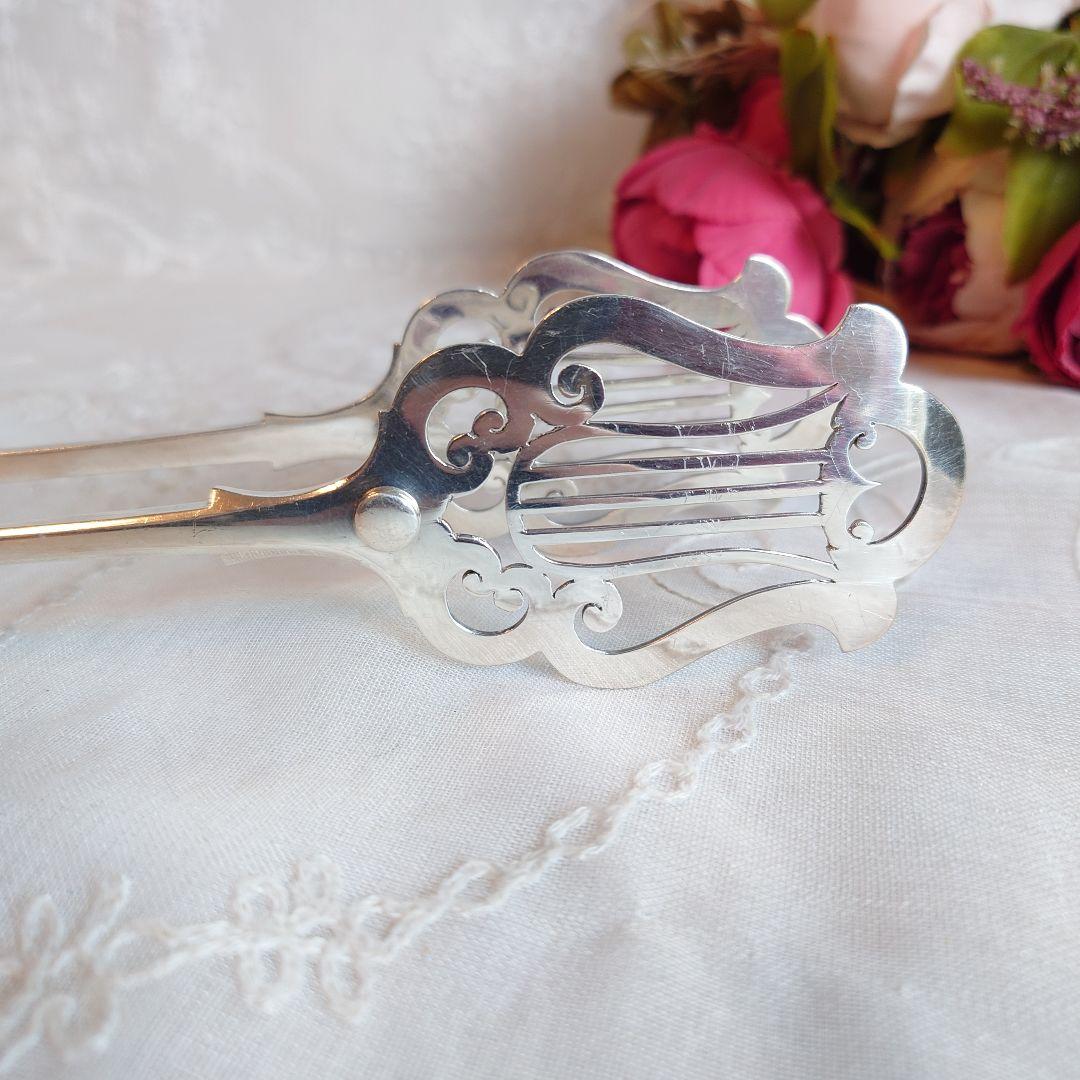 イギリス　アンティーク　シルバートング　サンドイッチトング　ケーキトング