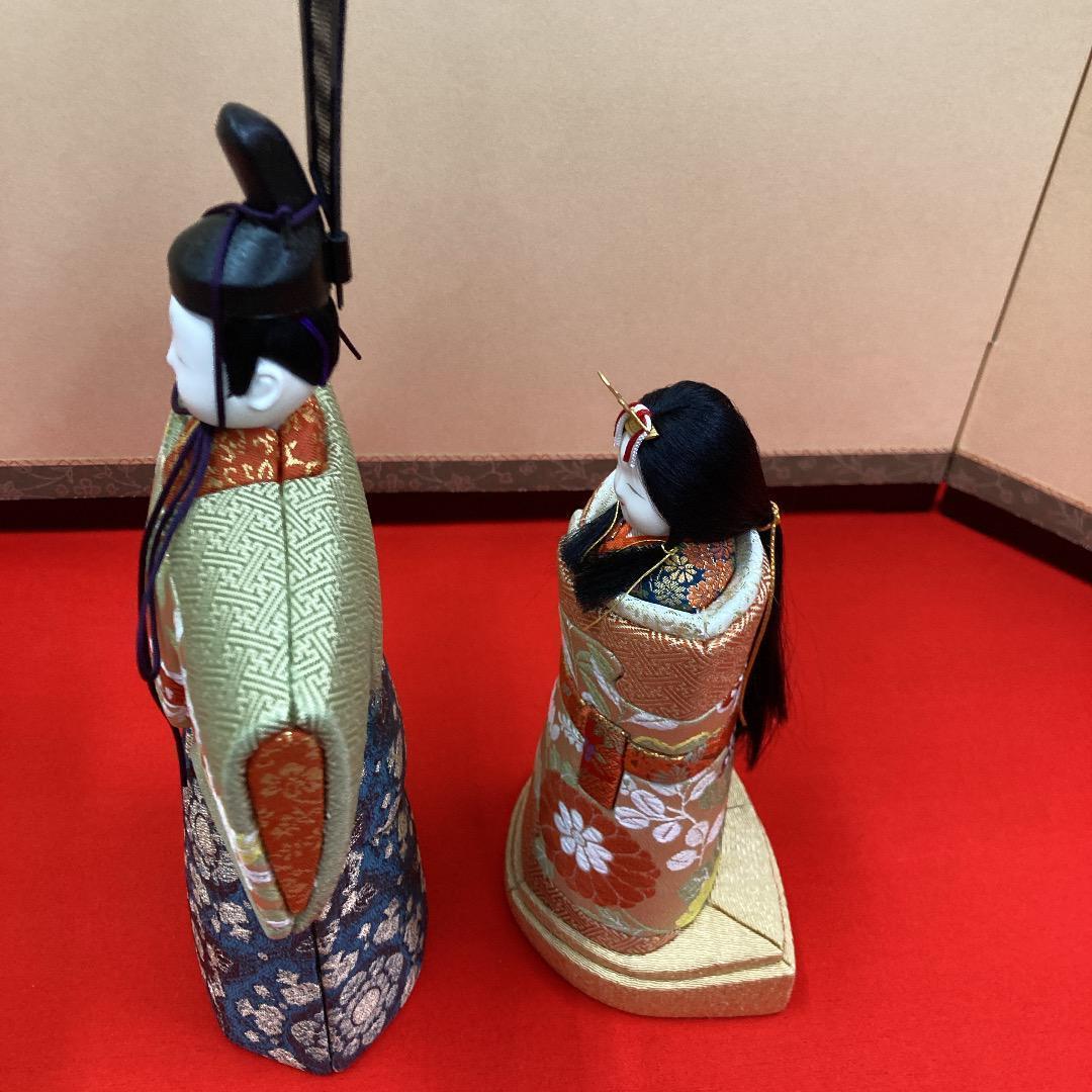 KM8 E18 美品！一秀作　木目込み立ち雛　ステキな衣装の雛人形　木目込み人形