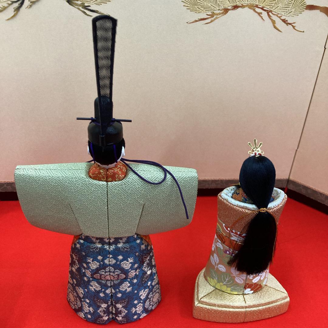 KM8 E18 美品！一秀作　木目込み立ち雛　ステキな衣装の雛人形　木目込み人形