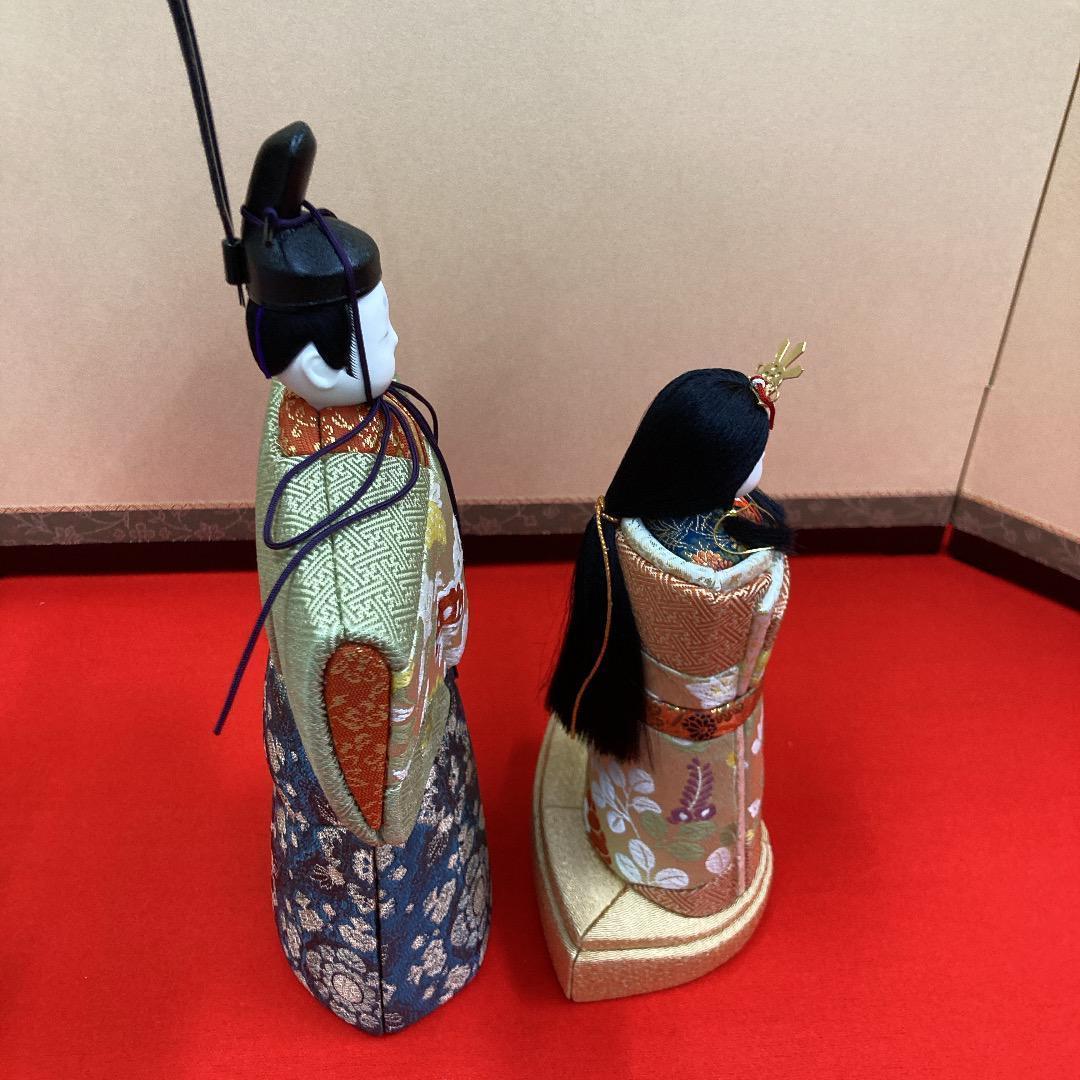 KM8 E18 美品！一秀作　木目込み立ち雛　ステキな衣装の雛人形　木目込み人形