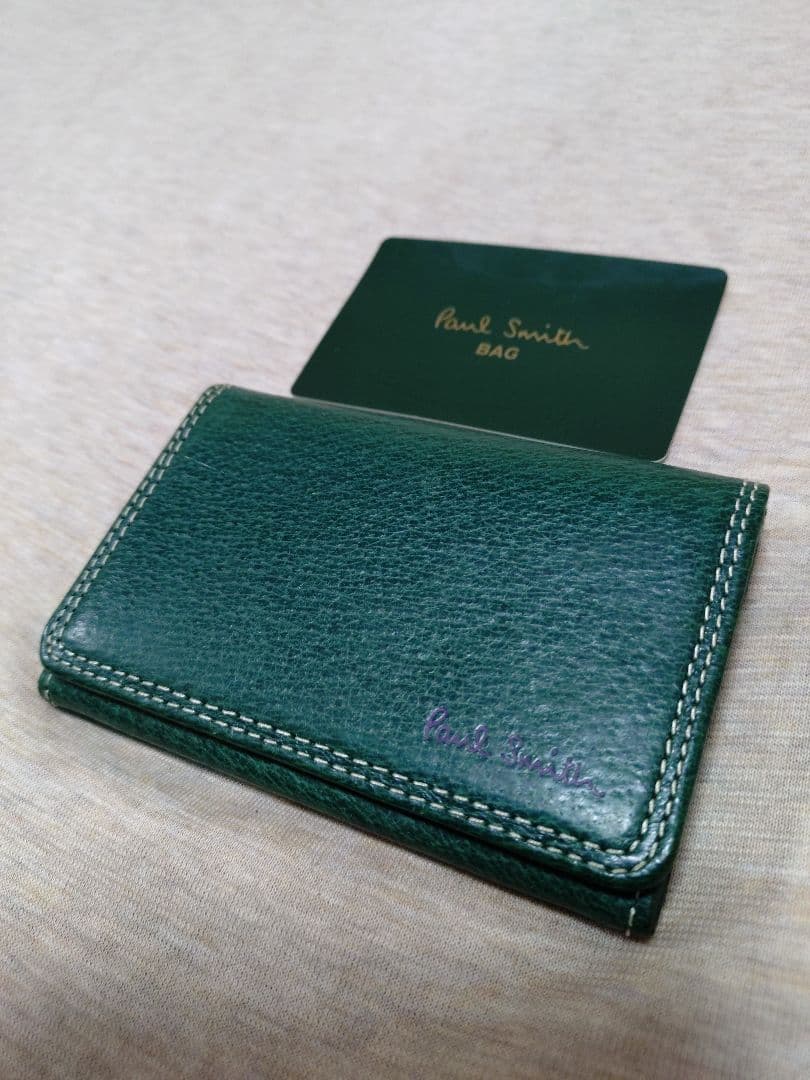 Paul Smith ポール・スミス　名刺入れ　レザー　グリーン系