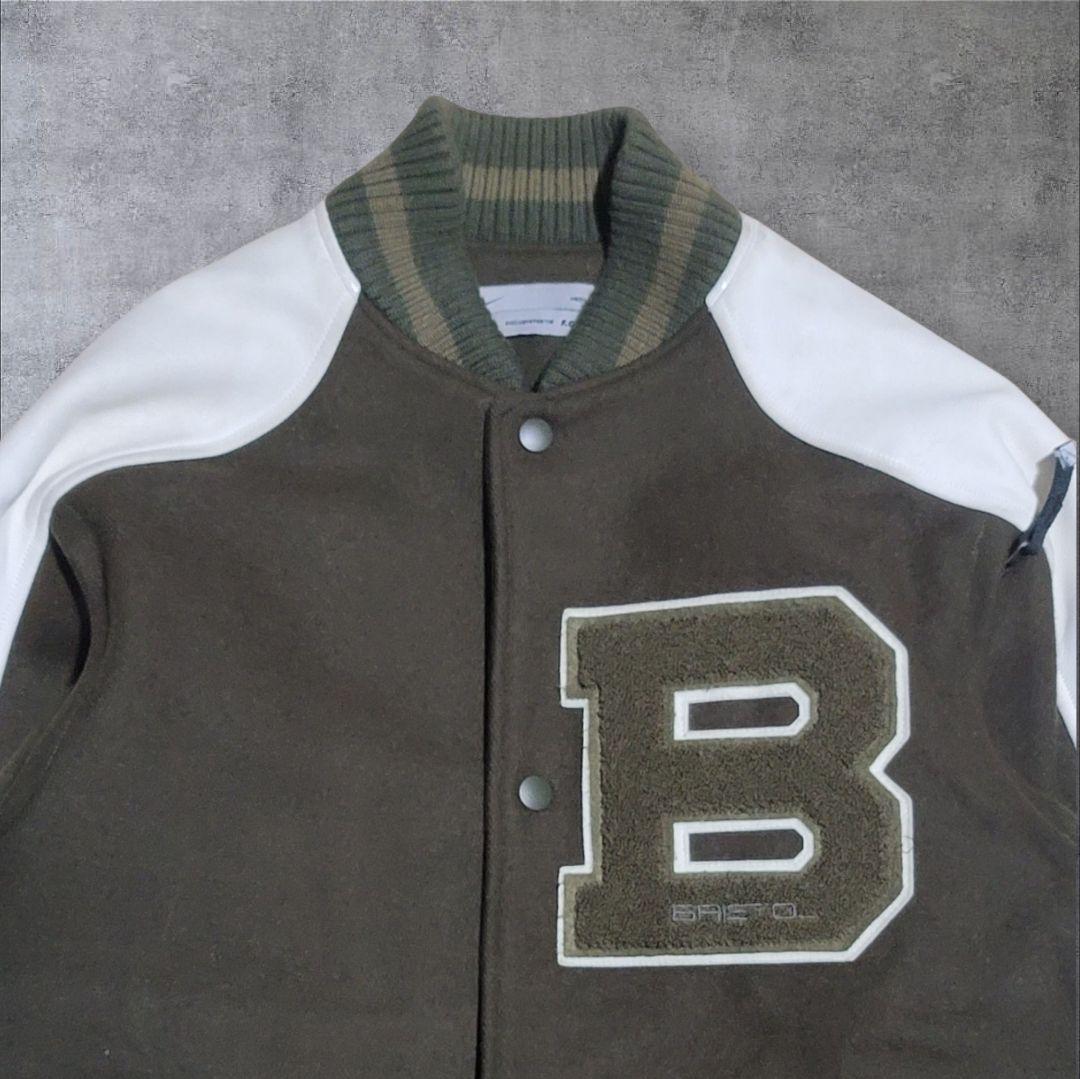 初期 F.C.R.B × NIKE スタジアムジャケット カーキ レザー M
