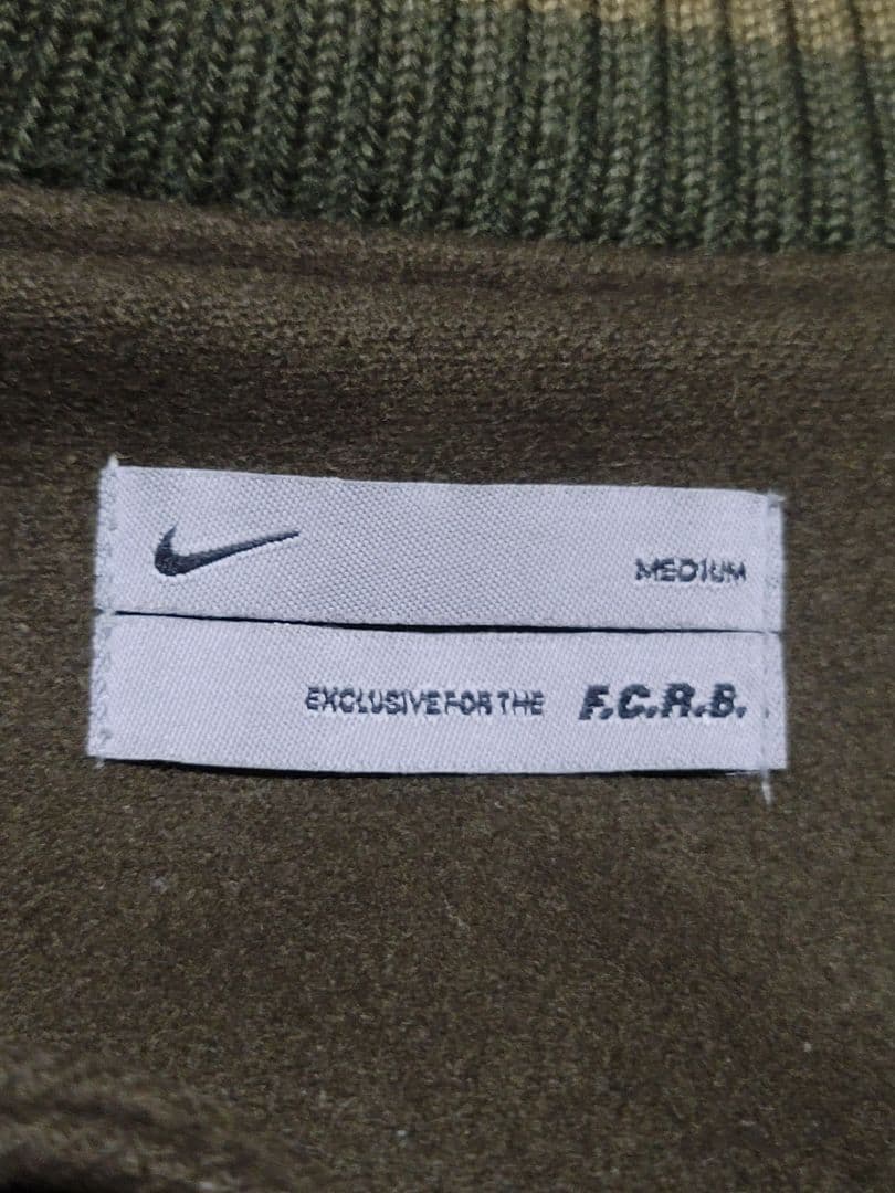 初期 F.C.R.B × NIKE スタジアムジャケット カーキ レザー M