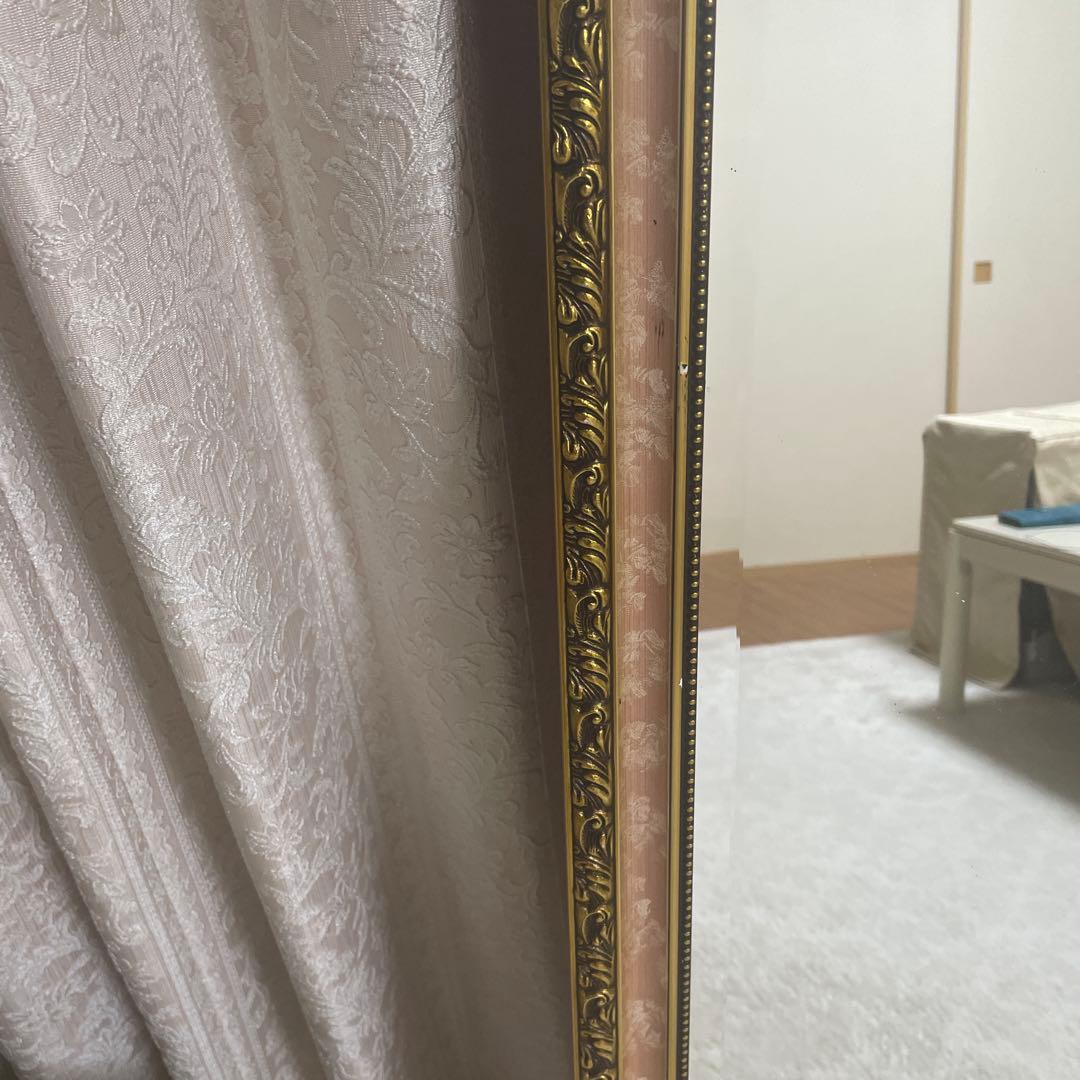 イタリア製　ウォールミラー　スタンドミラー　姿見　鏡　アンティーク