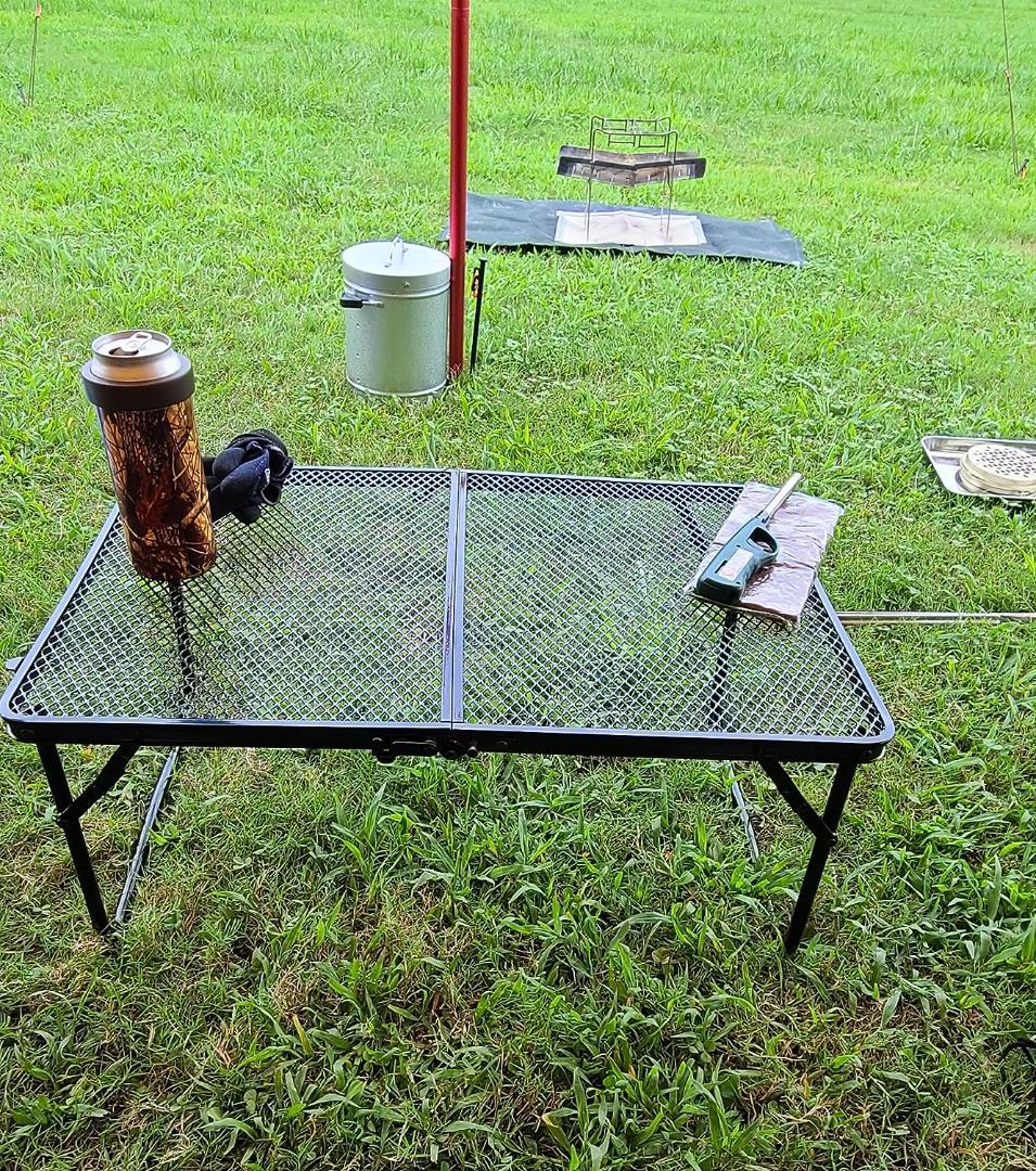 アウトドア 軽量 折りたたみテーブル テーブル キャンプ メッシュ
