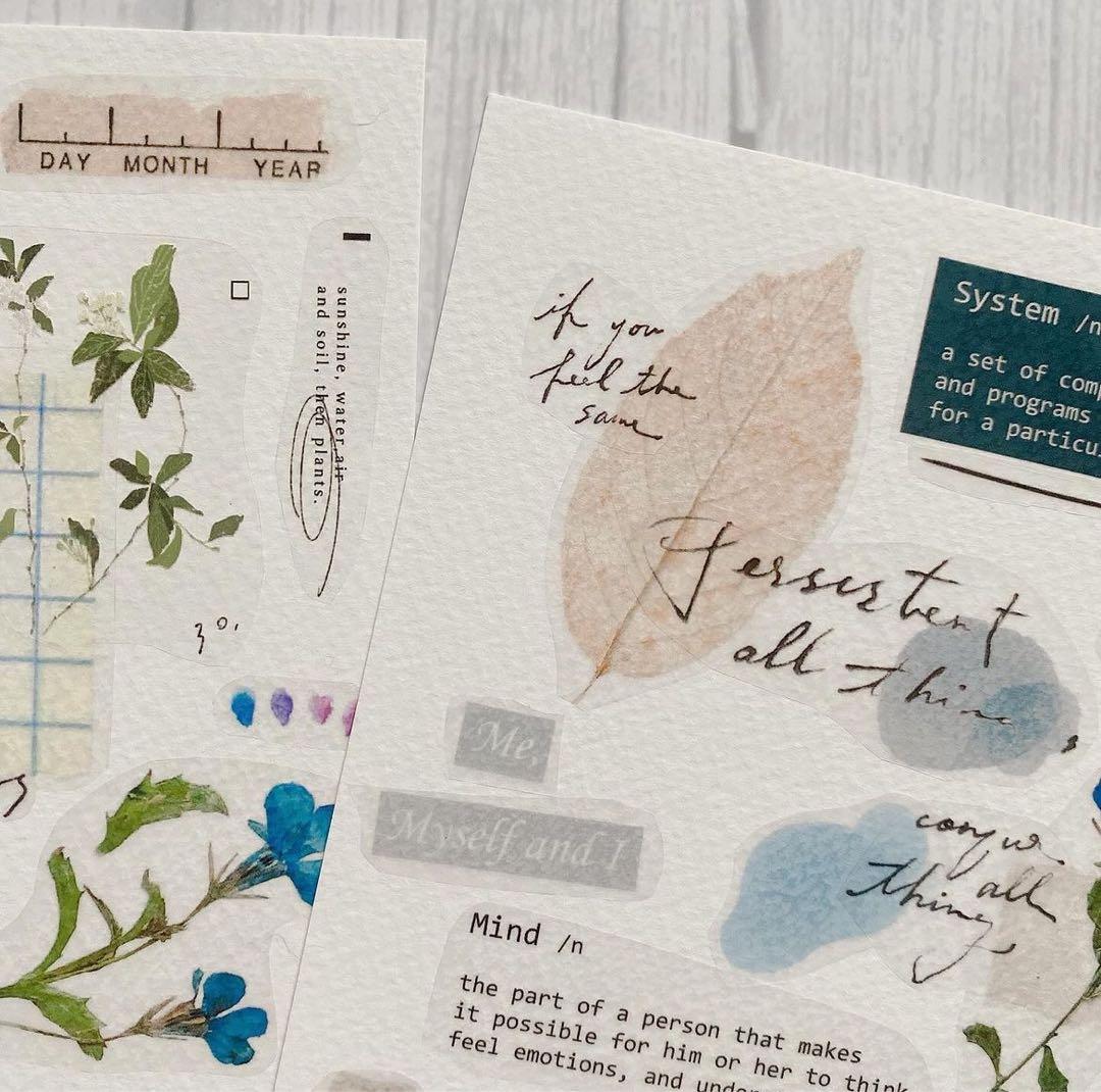 新品　Shiwu　Collage04〜07　PET霧面マスキングテープ　4本