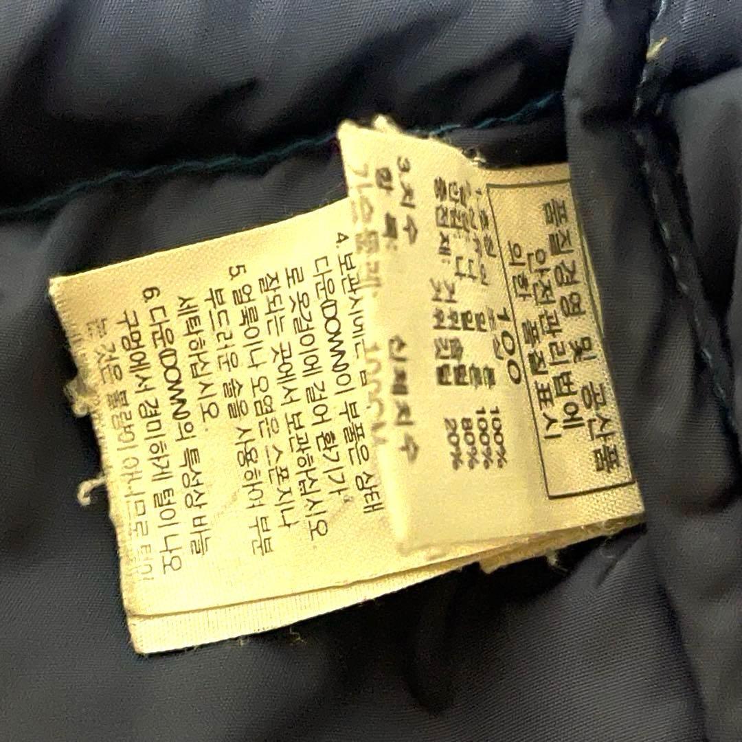 ノースフェイス　ダウンジャケット　メンズL　韓国100　700フィル　青ブルゾン