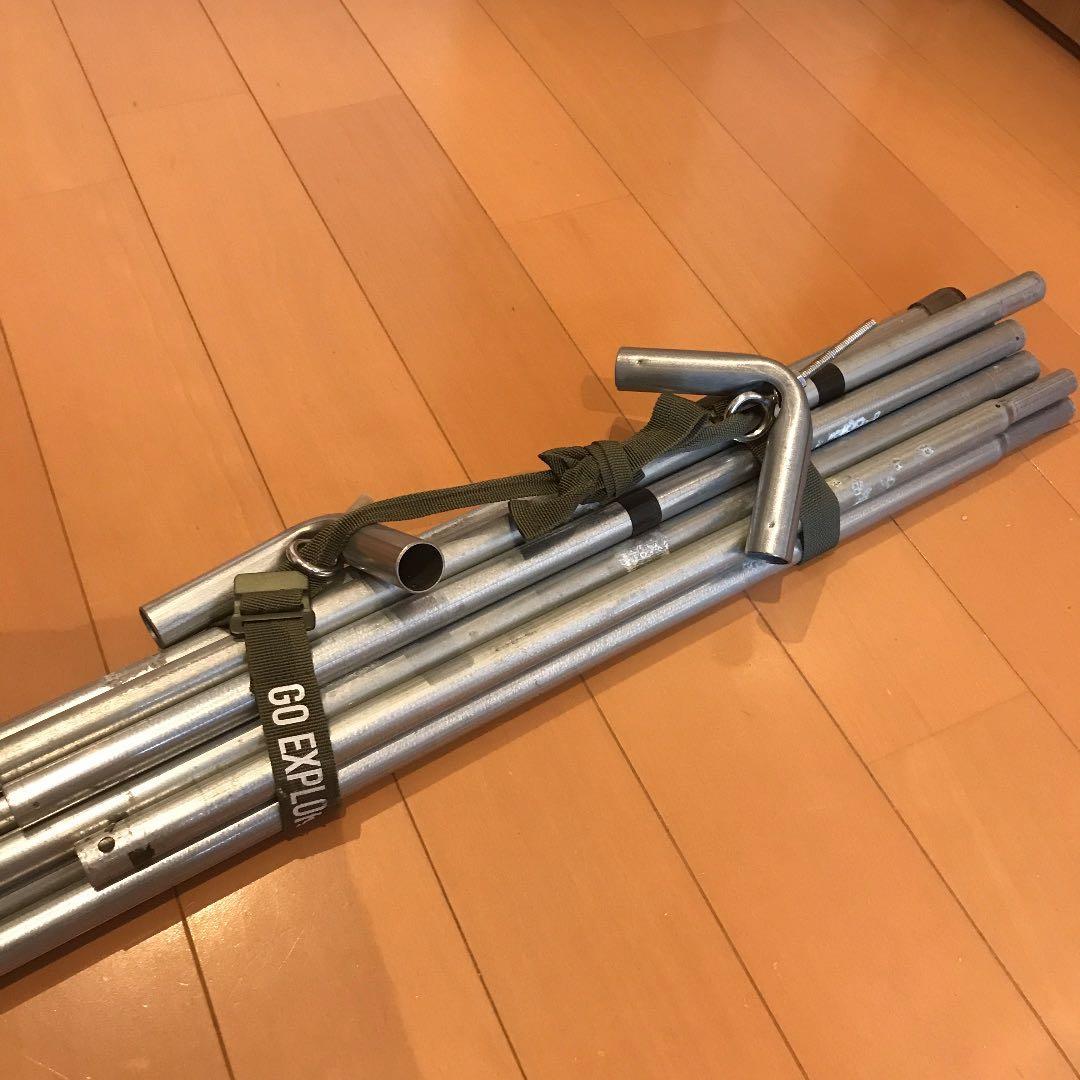 取説付《USパップテント仕様》 コンパクト二股フレーム＋棟ポール楽々設営快適空間