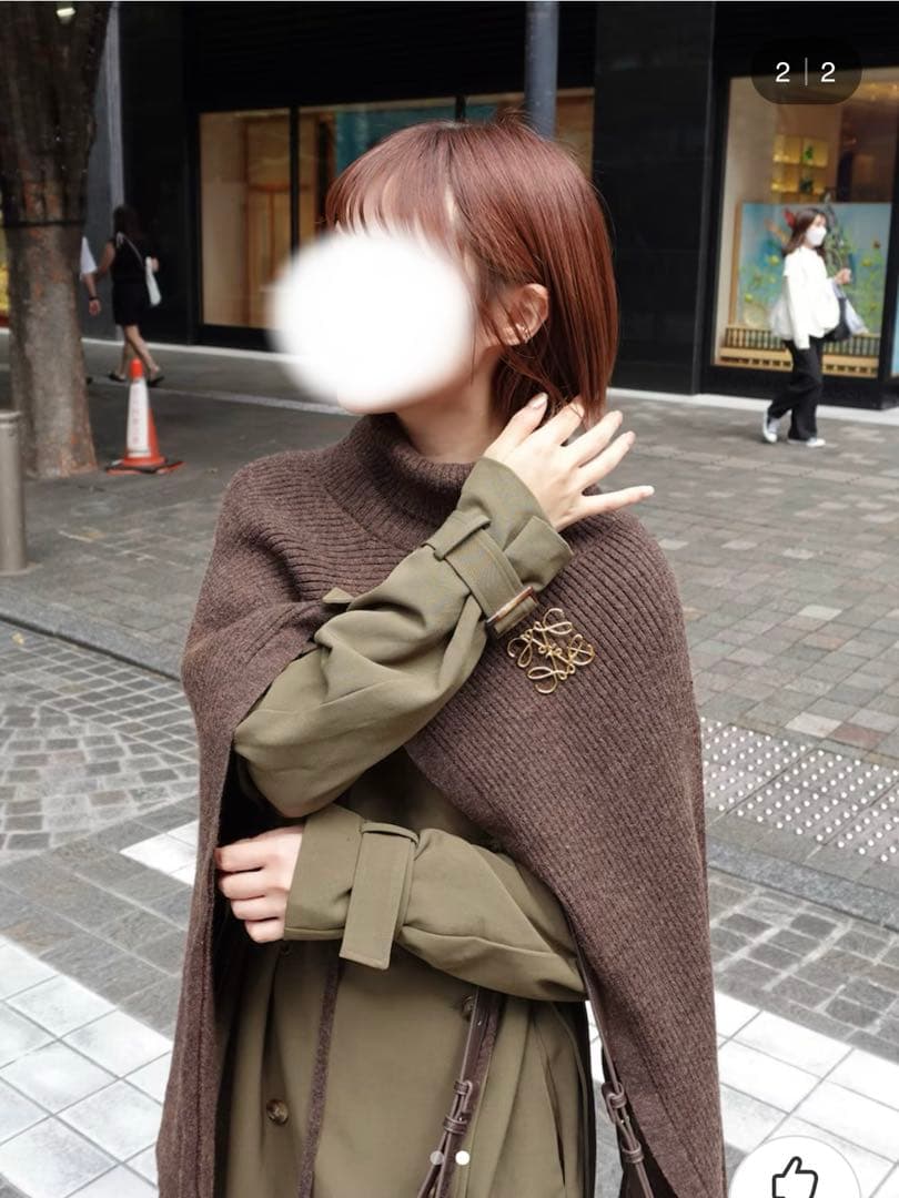 LOEWE ロエベ アナグラム ブローチ シルバー