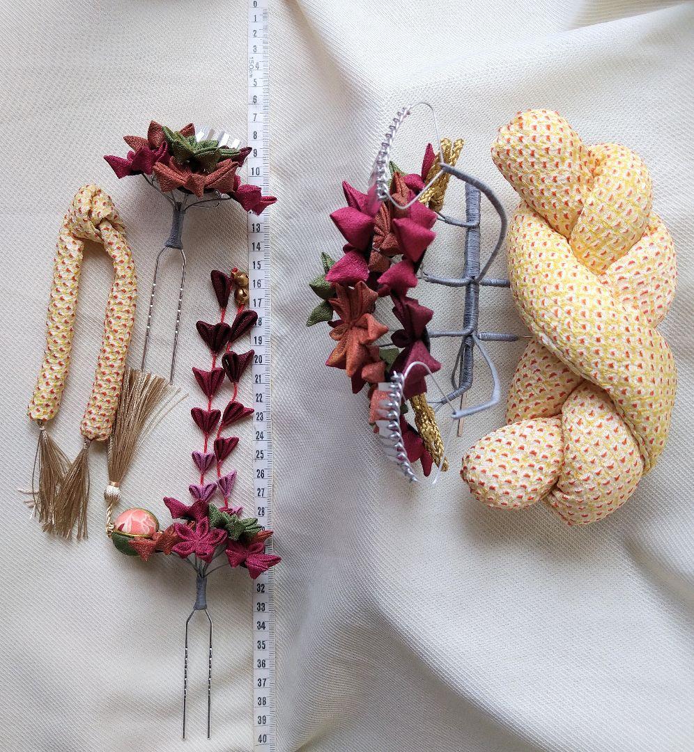 つまみ細工　七五三　紅葉　勝山 ちんころ かのこセット