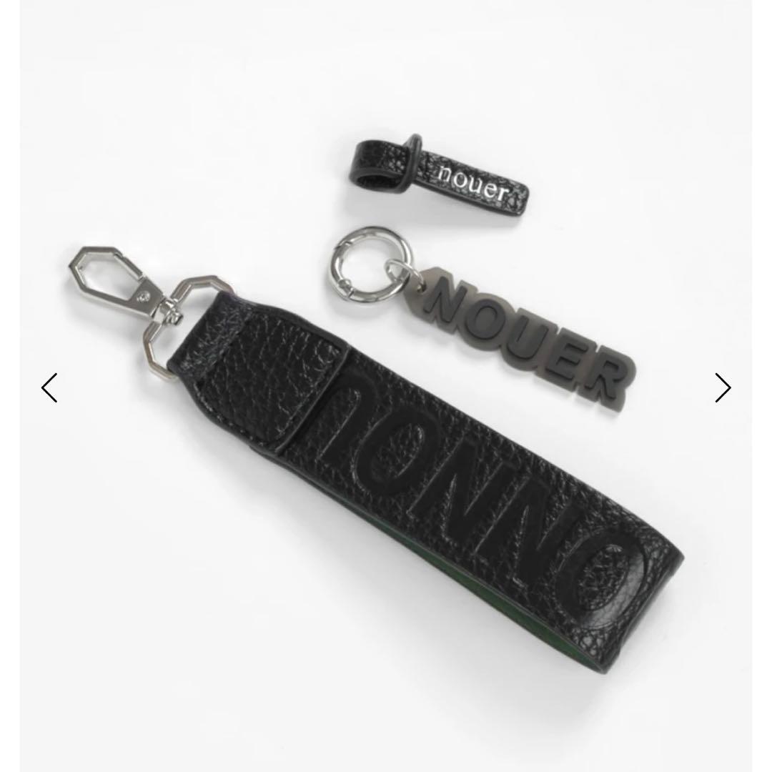 nouer 2way ショルダーバッグ ブラック チャーム3点付き